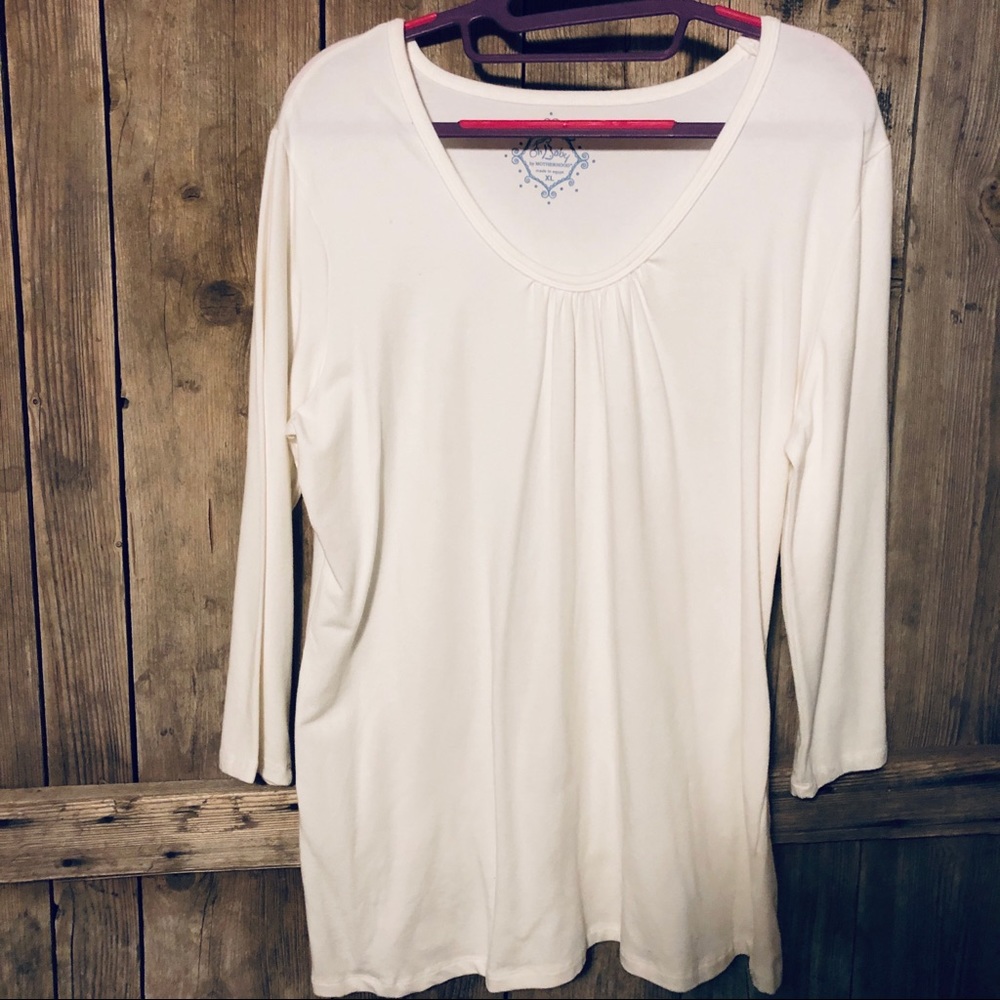Oh Baby Maternity Long Sleeve White Shirt